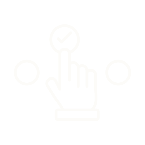 hand clicking on a tick box icon representing that you have treatments to choose from
