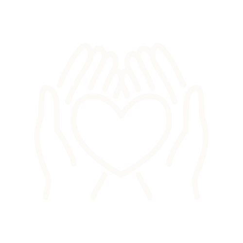 hands holding a heart icon representing non-invasive treatments