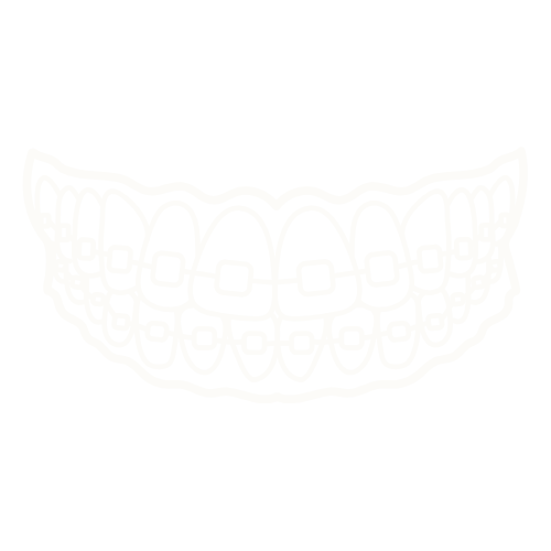 icon of teeth with self ligating braces on